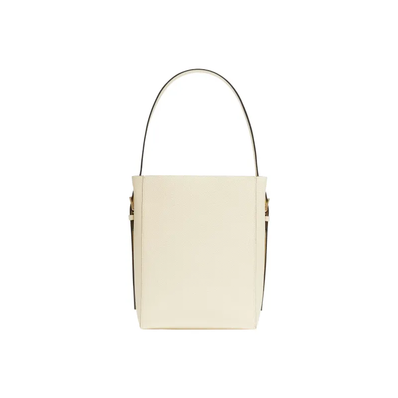 Valextra Calfskin Bucket Bag, Shoulder Bag, Crossbody Bag, Handbag Mini Women's Beige-1
