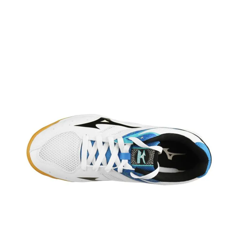 Mizuno Anti Slip And Wear Resistant Breathable Low Top Training Shoes Unisex Black White Blue-2