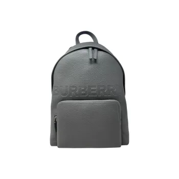 Burberry Leather Backpack Regular Unisex Charcoal Gray