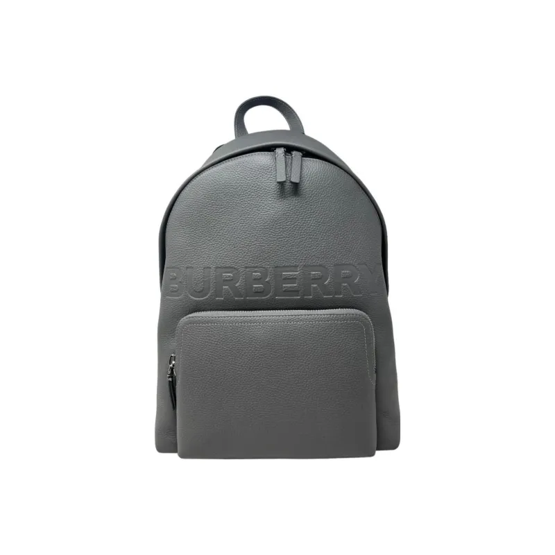 Burberry Leather Backpack Regular Unisex Charcoal Gray-0