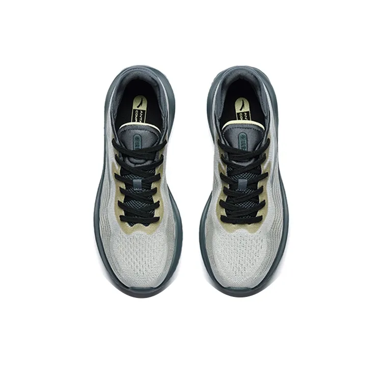 ANTA Quick Drying Collection Training Shoes Men Low Top Ivory White/Toffee Yellow/Gray-3