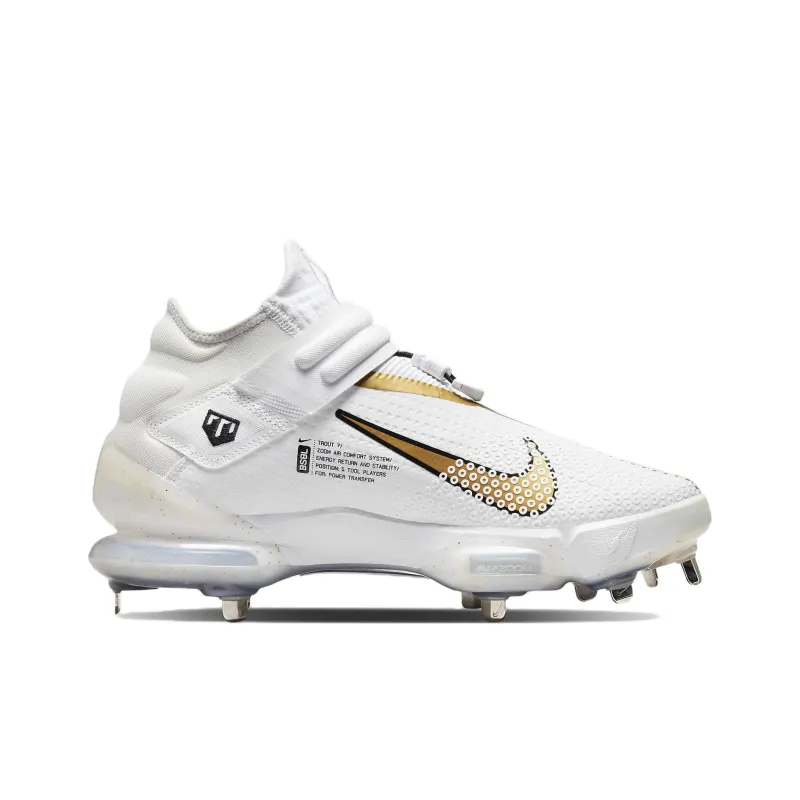 Nike Force Zoom Trout 7 Pro Mid 'White Metallic Gold'-1