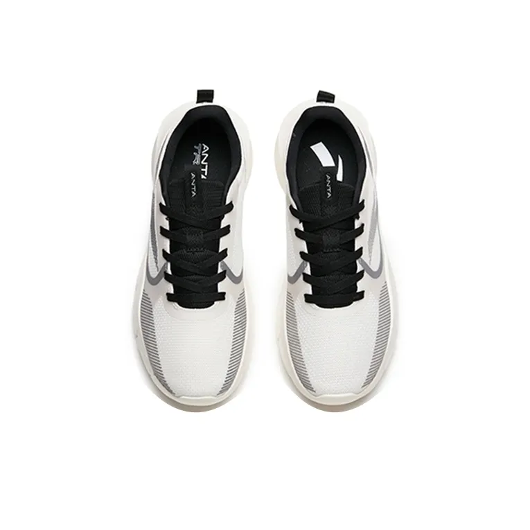 Anta Variety Training Collection Wear resistant And Lightweight Low Top Training Shoes Men's White Black-3