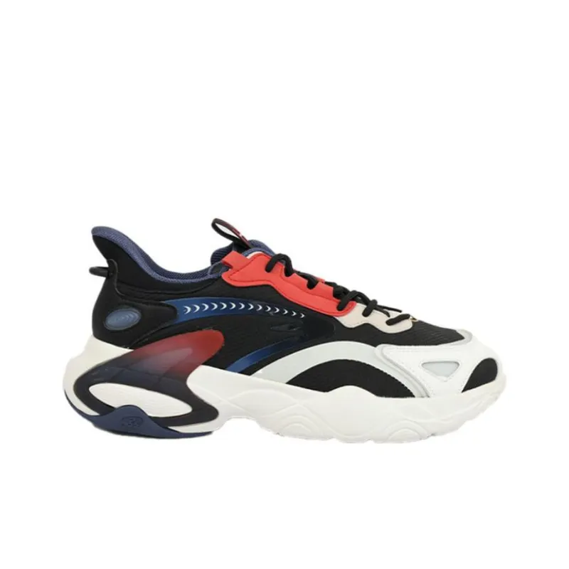 Erke Bounce Low Top Training Shoes Men's Black Red-1