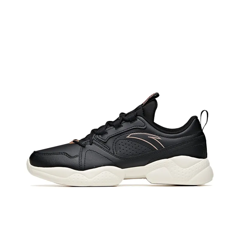 ANTA Training Shoes Women's Low Top Black/Ivory White-0