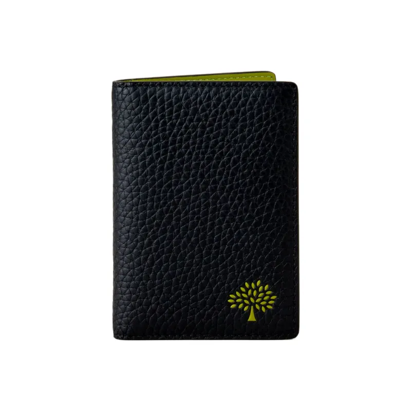 Mulberry Coarse Grain Leather Wallet Women's Black-0