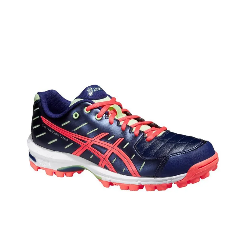 Asics Gel-Hockey Anti-Slip Wear-Resistant Low-Top Training Shoes Women's Blue Pink-1