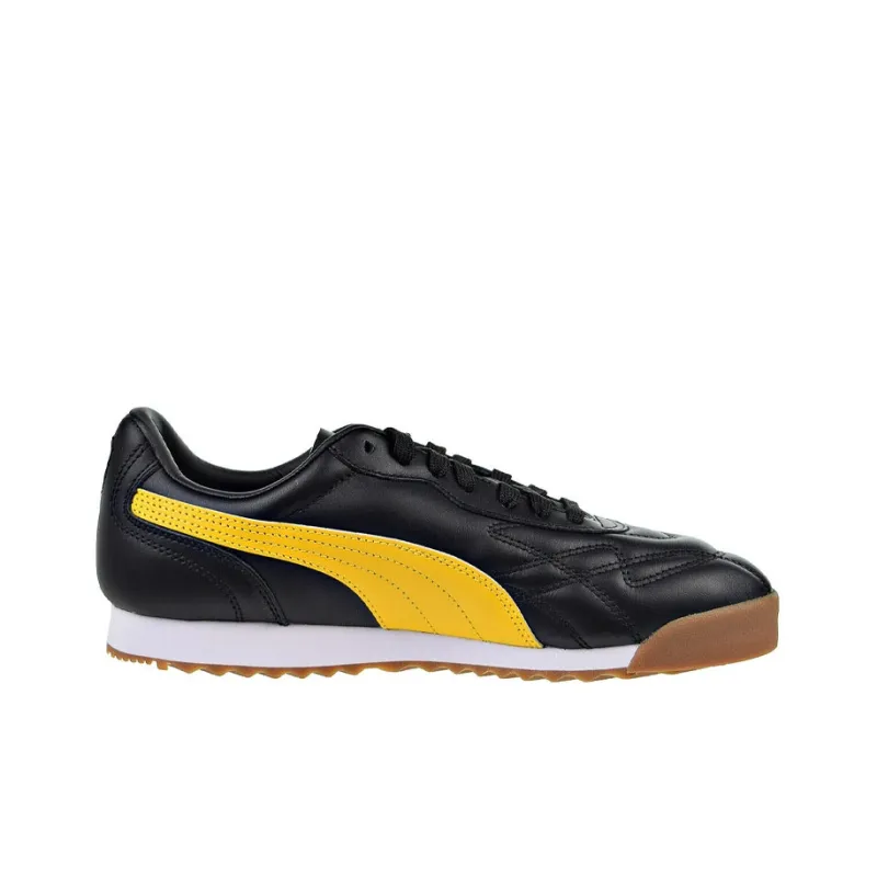 PUMA Roma Anniversario Cushioned Anti-Slip And Wear-Resistant Lightweight Low-Top Training Shoes Men's Black Yellow-1