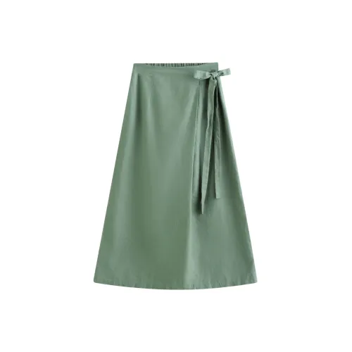 Inman Casual Long Skirts Women's Olive Green