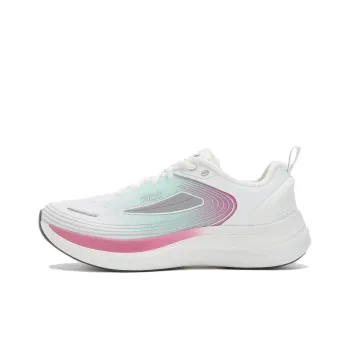 FILA NUVOLE EVO Anti Slip And Wear Resistant Lightweight Low Top Casual Running Shoes Women's White Cyan Pink