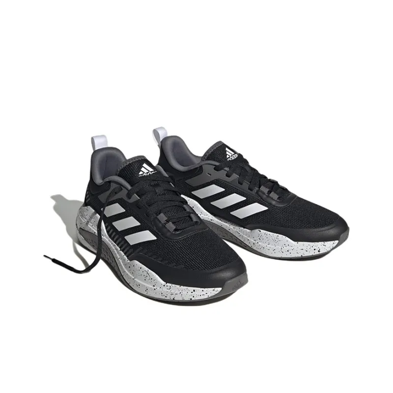 Adidas Trainer V Cushioned Anti Slip And Wear Resistant Lightweight Low Top Training Shoes Men's Black White-2