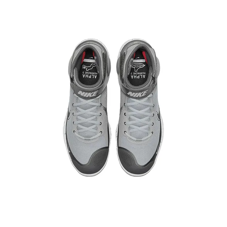 Nike Alpha Huarache Elite 3 Mid 'Light Smoke Grey'-3