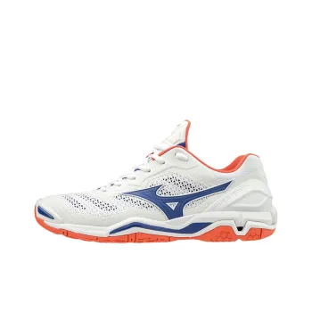 Mizuno Wave Stealth 5 Low Tops Volleyball Shoes White Blue Pink