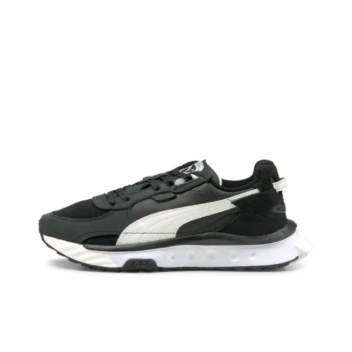 PUMA Wild Rider Premium Black White Women's
