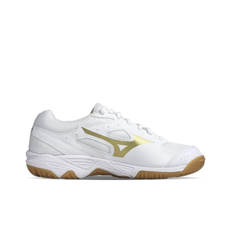 Mizuno Cyclone Speed 1 CN Anti Slip And Wear Resistant Breathable Low Top Training Shoes Unisex White Gold-1