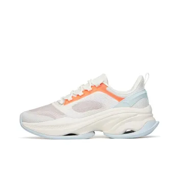 Anta Variety Training Collection Cushioning Anti Slip And Wear Resistant Low Top Training Shoes Women's White Orange