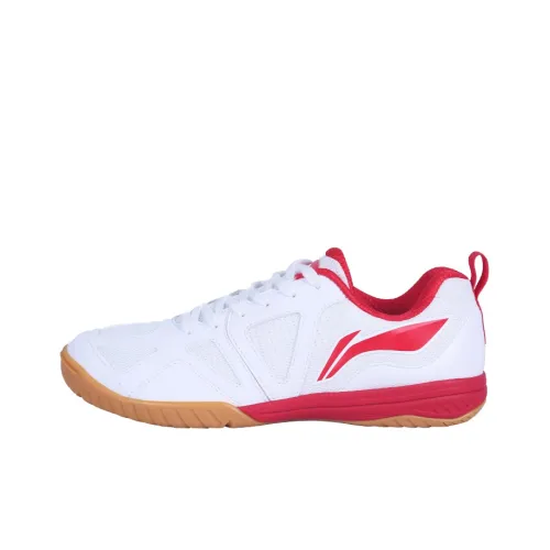 LiNing Cushioning, Slip Resistant, And Abrasion Resistant Low Top Training Shoes Unisex White Red