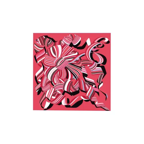 LONGCHAMP Silk Scarves Women's Red
