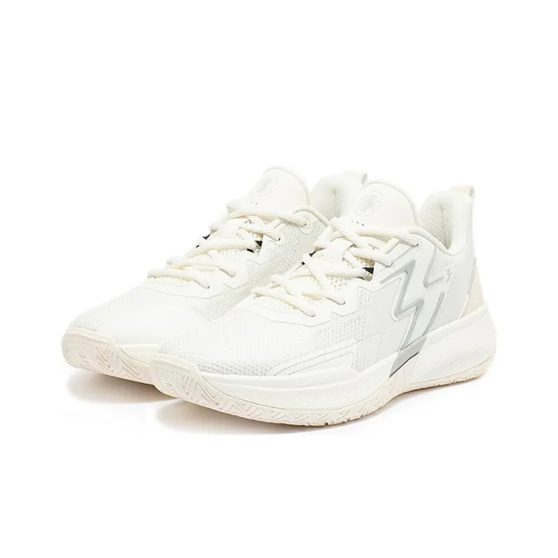 361° Big3 3.0 Team Cushioning Abrasion Resistant Breathable Low Top Basketball Shoes Men's White Gray-2