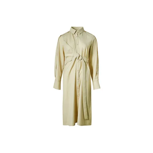 ELLE Long-Sleeved Dresses Women's Gray Green