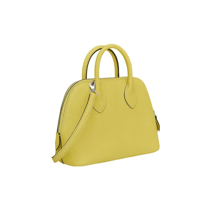 HERMES Bolide Mysore Goat Skin Bowling Bag Handbag Shoulder Bag Crossbody Bag Women's 0YLimoncello Lemon Yellow-1
