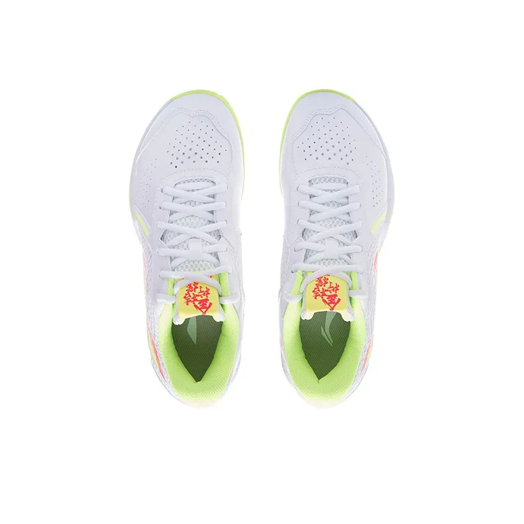 LiNing Badminton Series Abrasion Resistant Low Top Badminton Shoes Unisex Standard White-1