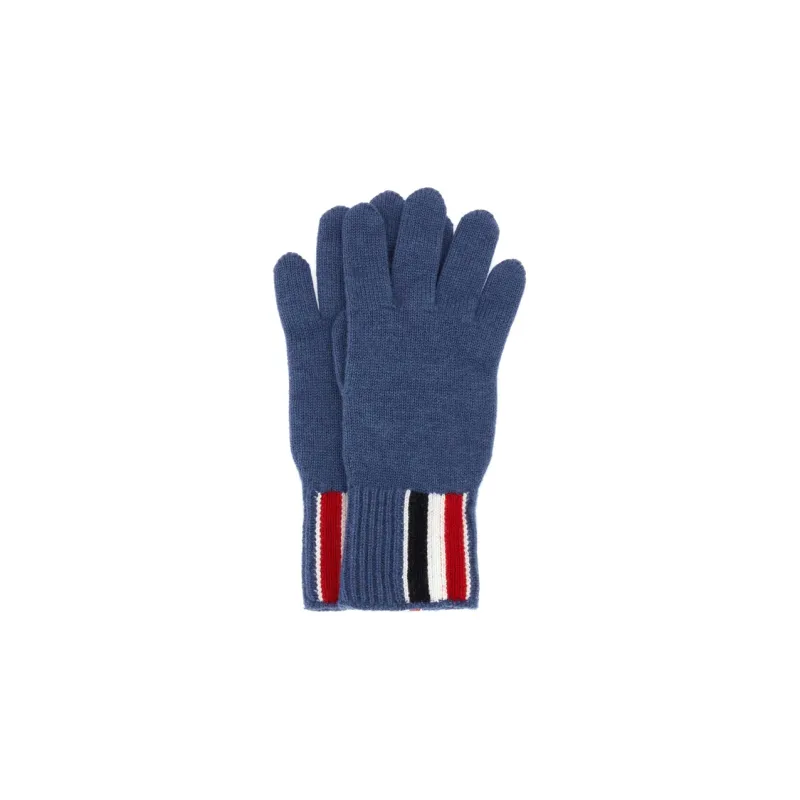 THOM BROWNE Rwb Intarsia Knitted Striped Gloves-0