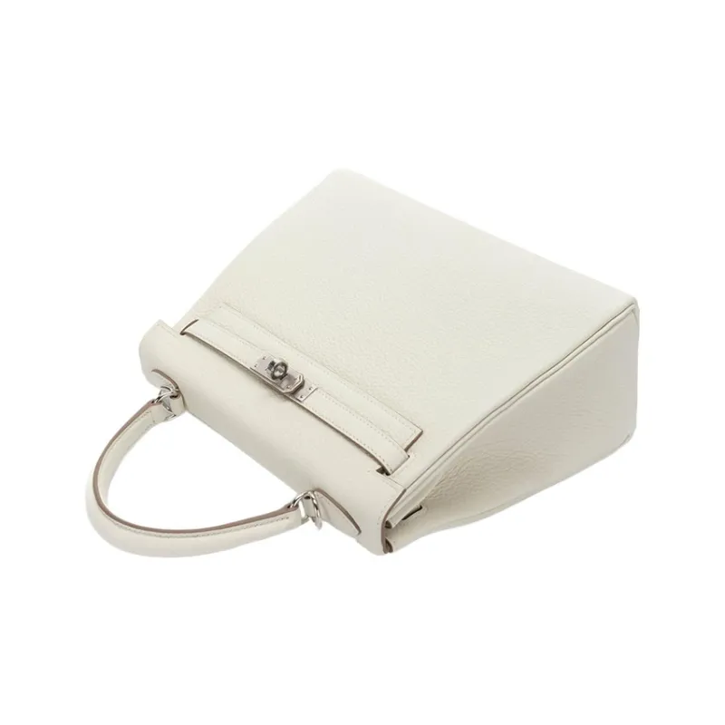 HERMES Kelly Togo Calfskin Kelly Bag Handbags Regular Women's 0T Mushroom White-6