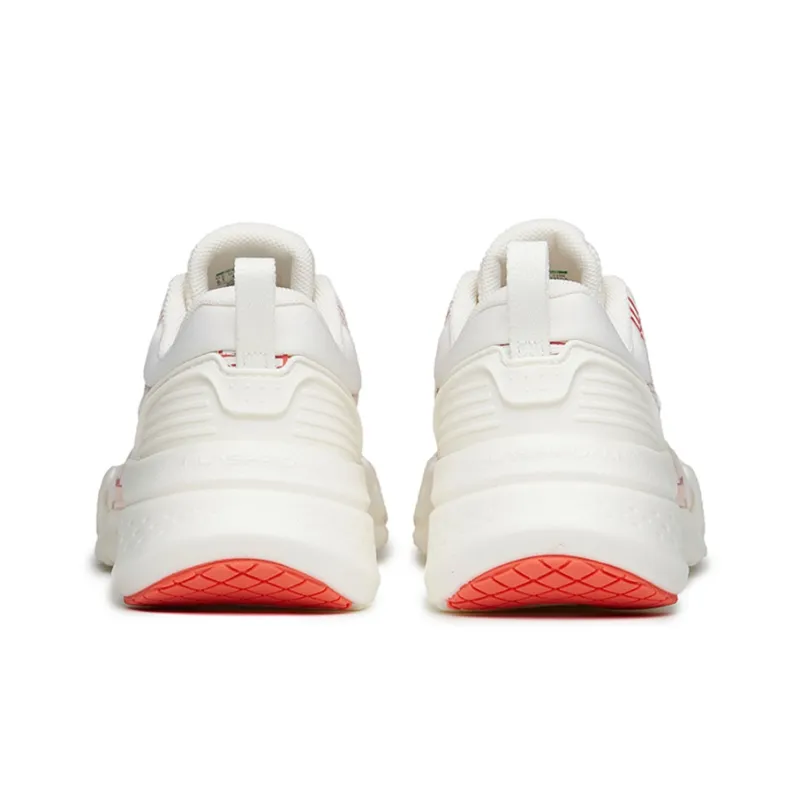 Anta Cushioning Breathable Wear Resistant Low Top Training Shoes Women's Ivory White-3