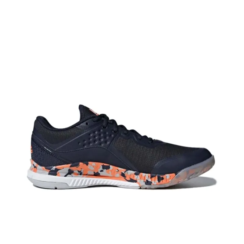 Adidas Crazyflight Volleyball Wear-Resistant Slip-Resistant Low-Top Training Shoes Men's Blue Orange-1