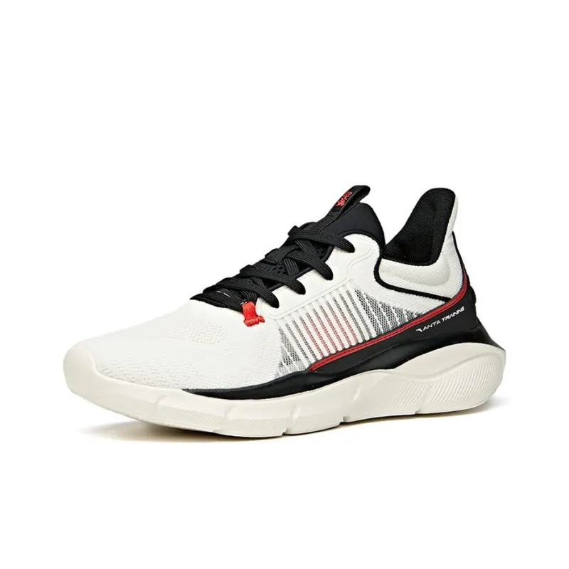 Anta Variety Training Collection Wear Resistant Low Top Training Shoes Men's White Black-1