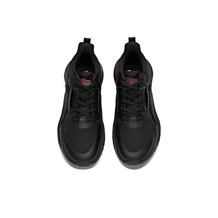 Anta Cushioning Anti Slip Wear Resistant Breathability Low Top Training Shoes Men's Pure Black-2