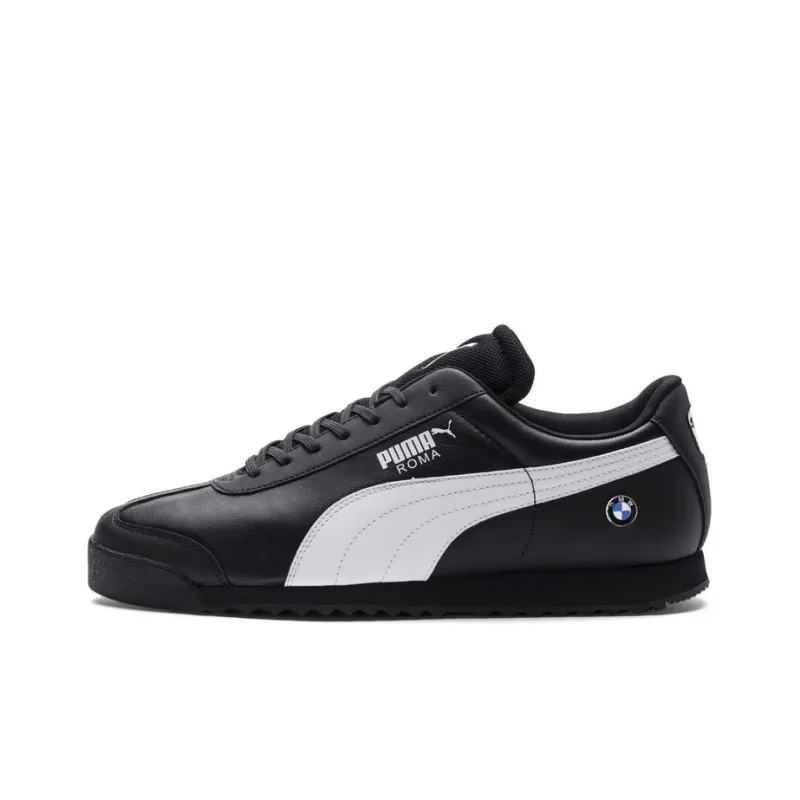 BMW x PUMA BMW M Series Roma Anti-Slip Wear-Resistant Low-Top Training Shoes Men's Black-0