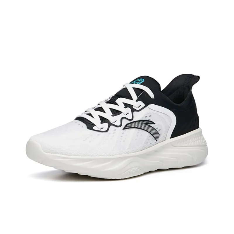 Anta Variety Training Collection Cushioned Wear Resistant Coverage Low Top Training Shoes Men's White Black-1