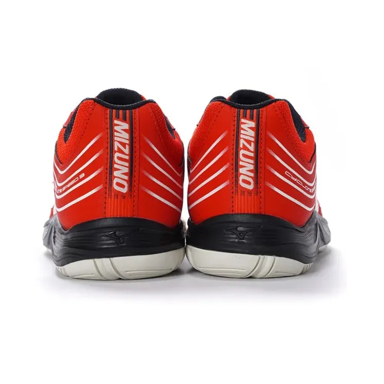 Mizuno Cyclone Speed 3 Anti-Slip And Wear-Resistant Breathable Low-Top Training Shoes Men's Red White-2
