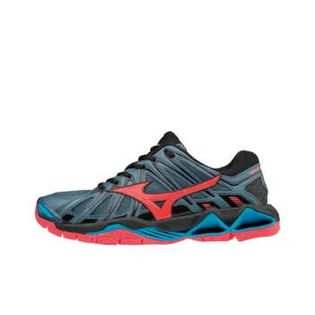 Mizuno Wave Tornado X2 Anti-Slip And Wear-Resistant Breathable Low-Top Training Shoes Men's Blue Red