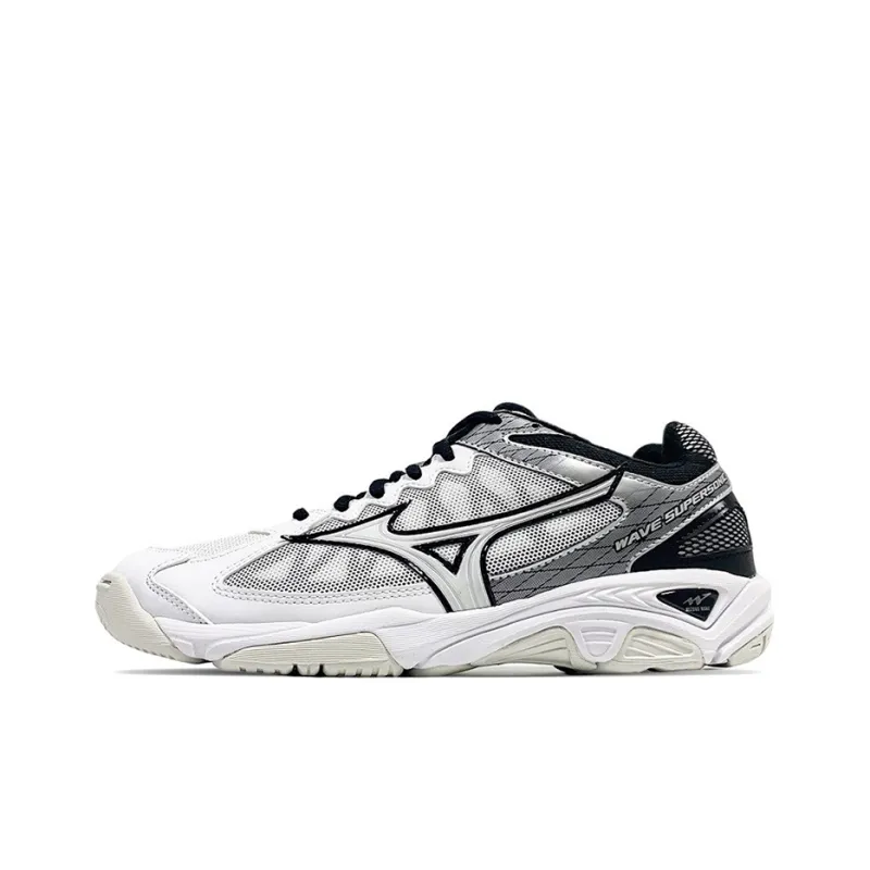 Mizuno Training Shoes Unisex Low Top White Gray Silver-0