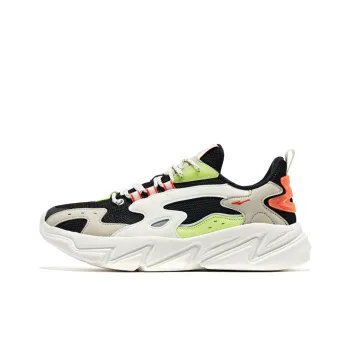 Erke Cushioned Anti Slip Wear Resistant Breathable Lightweight Low Top Training Shoes Men's Black Green