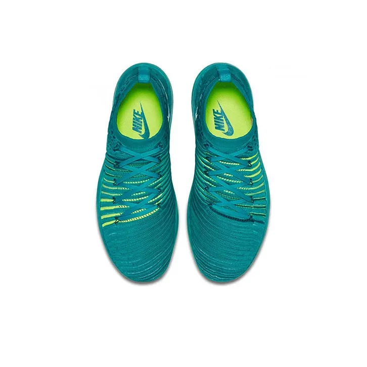 Nike Free Transform Flyknit Cushioning Anti-Slip And Wear-Resistant Support Low-Top Training Shoes Women's Green Yellow-3