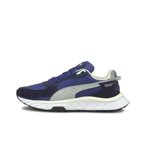PUMA Wild Rider Pickup Low Top Sports Training Shoes Unisex Blue Gray Black