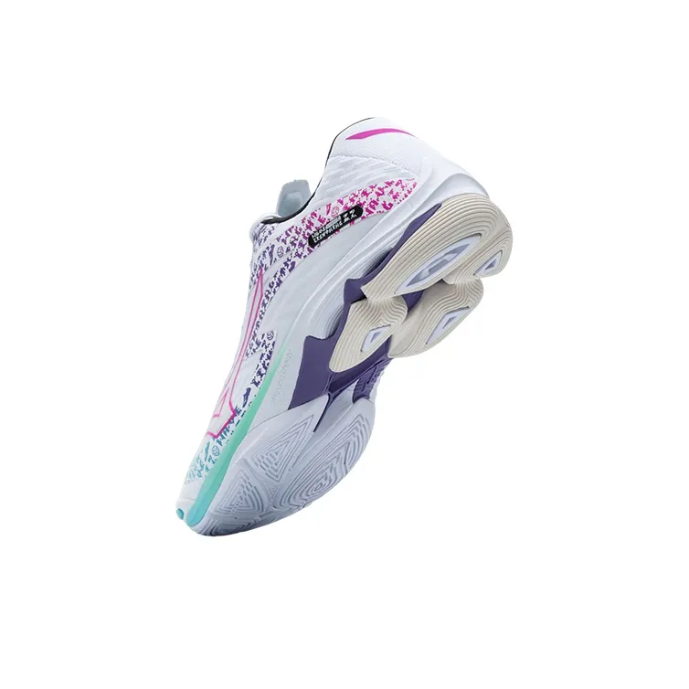 Mizuno Wave Lightning Z7 Anti Slip Wear Resistant Low Top Volleyball Shoes Unisex White Purple-3