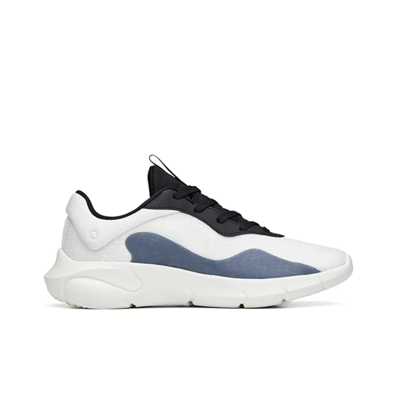 Anta Linghui Cushioned Anti-Slip Wear-Resistant Breathable Lightweight Low-Top Training Shoes Men's White Black-1