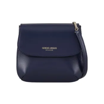 AMANI Cow Leather Shoulder Bag Women's Blue