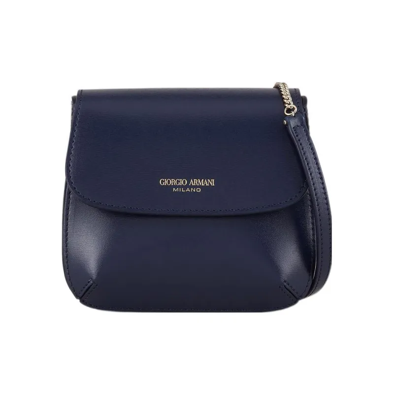 AMANI Cow Leather Shoulder Bag Women's Blue-0