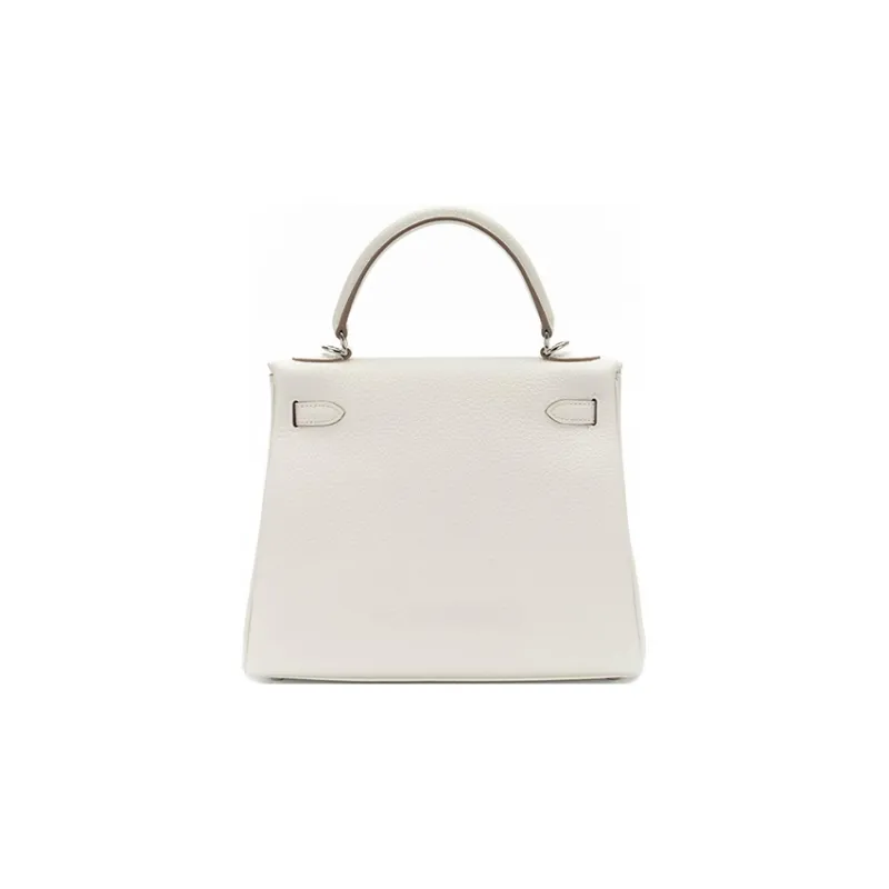 HERMES Kelly Togo Calfskin Kelly Bag Handbags Regular Women's 0T Mushroom White-4
