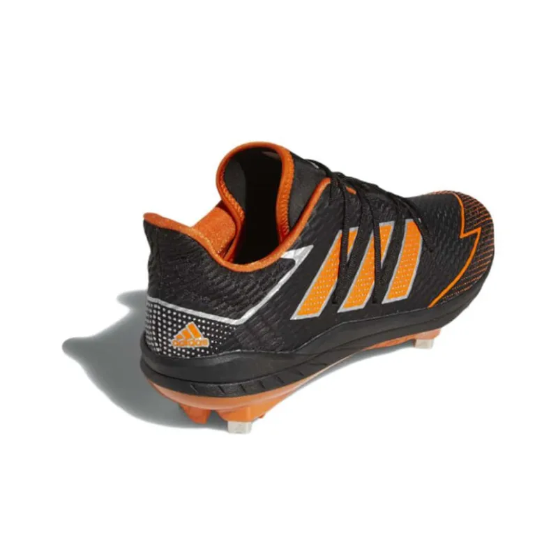 Adidas Adizero Cleats Afterburner 7 Anti-Slip Wear-Resistant Low-Top Baseball Training Shoes Men's Black Orange-3