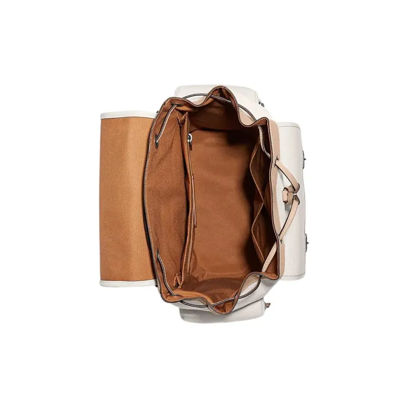 COACH Sprint Cow Leather Backpack Large Size Men's Khaki & White-2