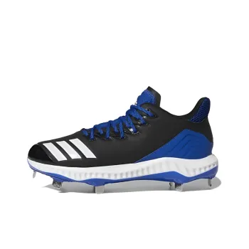 Adidas Icon Bounce Cleats Wear-Resistant Low-Top Training Shoes Men's Black Blue
