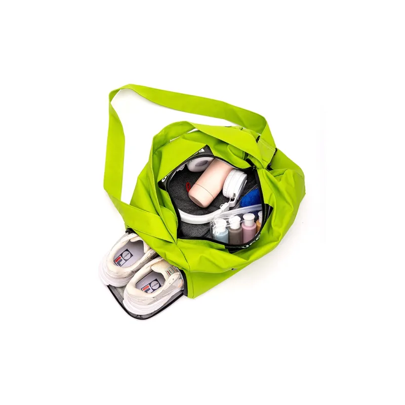 KMV Polyester Small Square Bag Gym Bag Unisex Green Apple Green-5