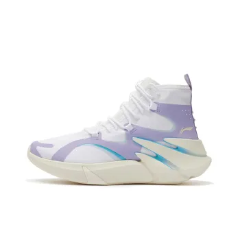 LiNing Shocked Anti Slip Wear Resistant High Top Training Shoes Women's Purple
